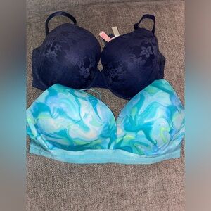 Victoria Secret 38DD bras - Navy blue boomsheel and tie dye bra 🔥💙